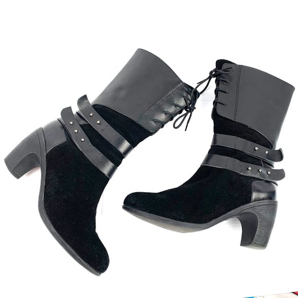 ANTELOPE‎ Leather & Suede Waterproof Mid Calf Boots - Picture 1 of 12